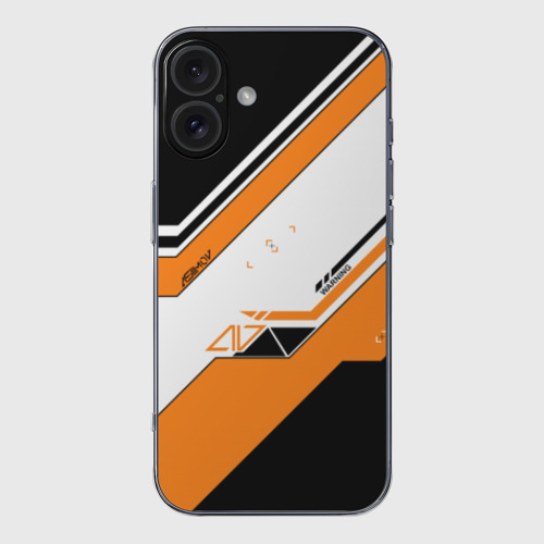 Чехол для iPhone 16 силиконовый с защитой камеры с принтом Asiimov Чехол для iPhone 16 силиконовый с защитой камеры Asiimov