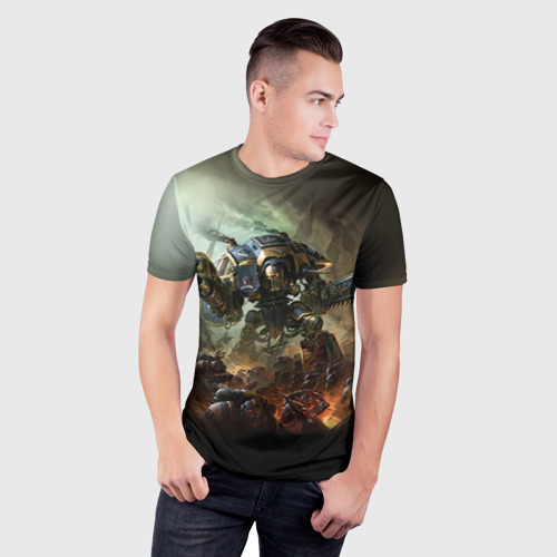 Мужская футболка 3D Slim Титан вархаммер, цвет 3D печать - фото 3