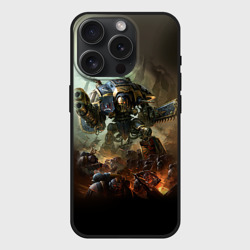 Чехол силиконовый для Apple iPhone 15 Pro матовый Титан вархаммер