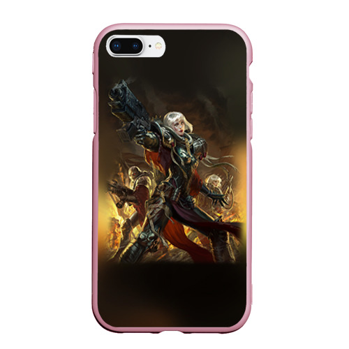 Чехол для iPhone 7Plus/8 Plus матовый Adepta Sororitas, цвет розовый