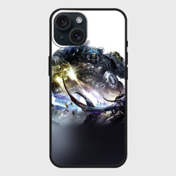 Чехол силиконовый для Apple iPhone 15 матовый Терминатор