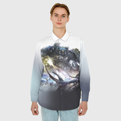 Мужская рубашка oversize 3D Терминатор - фото 2