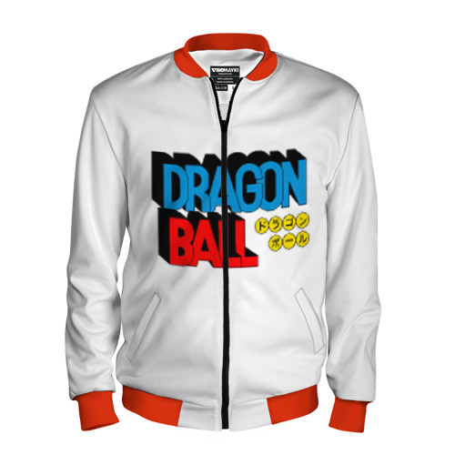 Мужской бомбер 3D Dragon Ball Logo, цвет красный