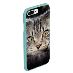 Чехол для iPhone 7Plus/8 Plus матовый Кот усатый полосатый - фото 2