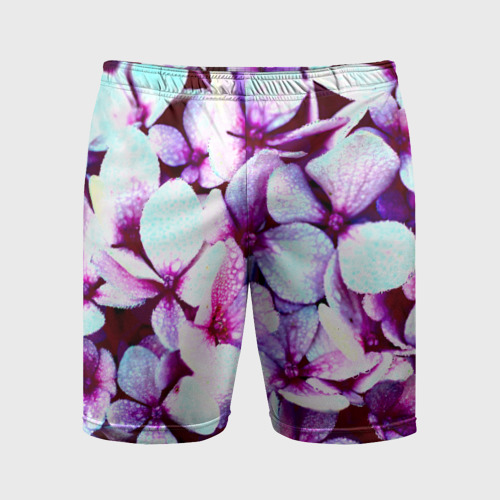 Мужские шорты спортивные Цветок, цвет 3D печать
