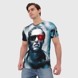 Мужская футболка 3D Терминатор 1 - фото 2