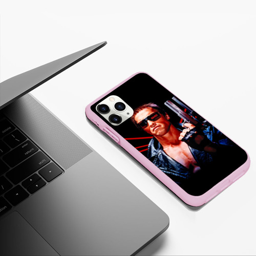 Чехол для iPhone 11 Pro Max матовый Терминатор 1, цвет розовый - фото 5