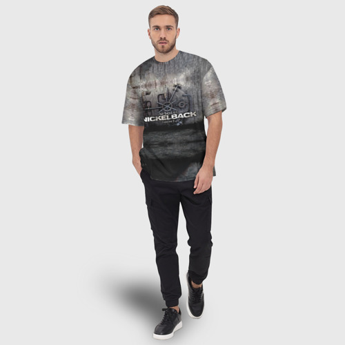 Мужская футболка oversize 3D Nickelback, цвет 3D печать - фото 5