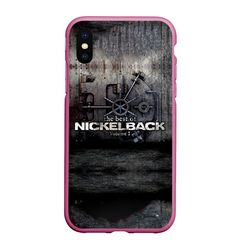 Чехол для iPhone XS Max матовый Nickelback, цвет малиновый