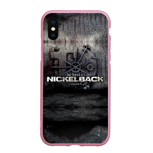 Чехол для iPhone XS Max матовый Nickelback, цвет розовый