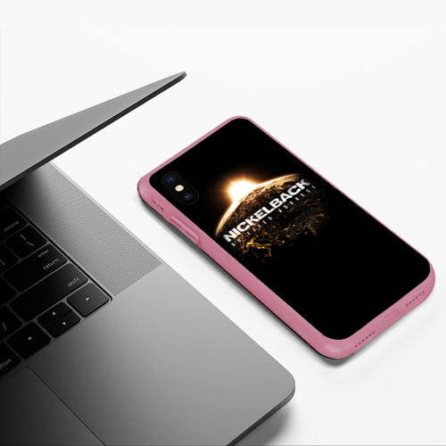 Чехол для iPhone XS Max матовый Nickelback, цвет малиновый - фото 5