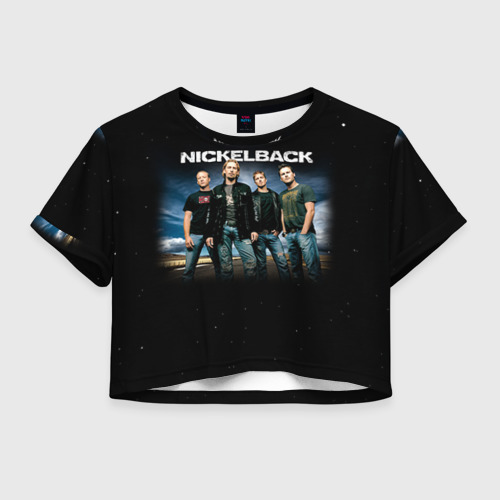 Женская футболка Crop-top 3D Nickelback, цвет 3D печать