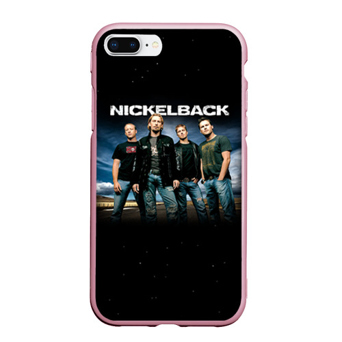 Чехол для iPhone 7Plus/8 Plus матовый Nickelback, цвет розовый