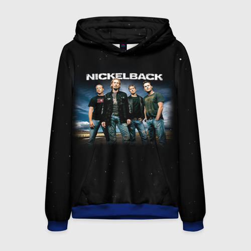 Мужская толстовка 3D Nickelback, цвет синий