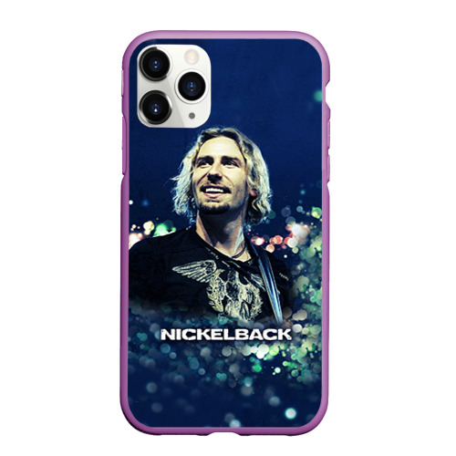 Чехол для iPhone 11 Pro Max матовый Nickelback, цвет фиолетовый