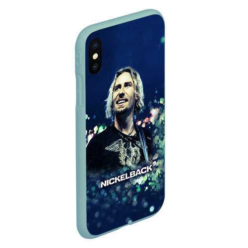 Чехол для iPhone XS Max матовый Nickelback, цвет мятный - фото 3