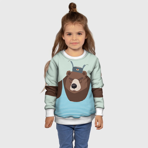 Детский свитшот 3D Русский медведь, цвет 3D печать - фото 7