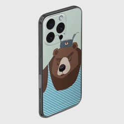 Чехол для iPhone 16 Pro силиконовый с защитой камеры Русский медведь - фото 2
