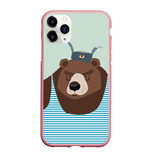 Чехол для iPhone 11 Pro Max матовый Русский медведь, цвет баблгам