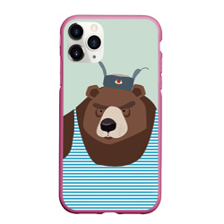 Чехол для iPhone 11 Pro Max матовый Русский медведь