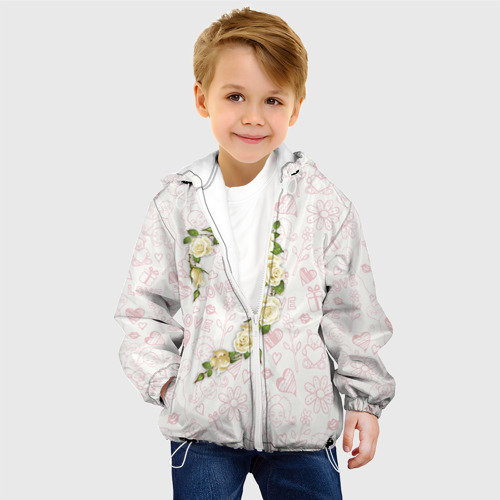 Детская куртка 3D Сердечко а, цвет белый - фото 3