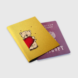 Обложка для паспорта матовая кожа Медведи а - фото 2