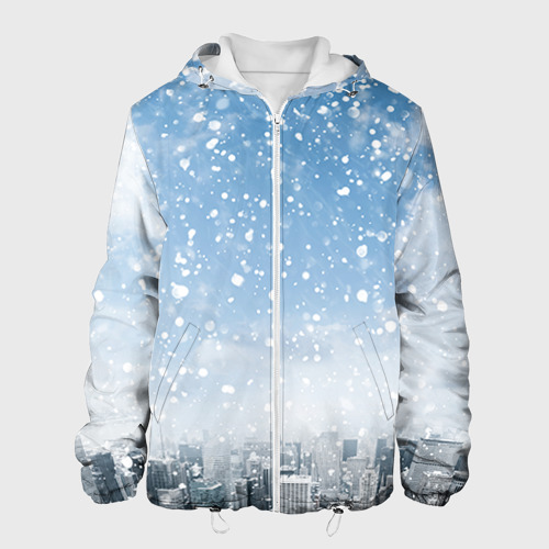 Мужская куртка 3D Снежный город, цвет 3D печать