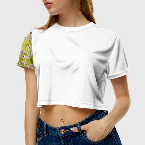 Женская футболка Cropp-top Австралийская овчарка Фото 01 Женская футболка Cropp-top Австралийская овчарка Фото 01