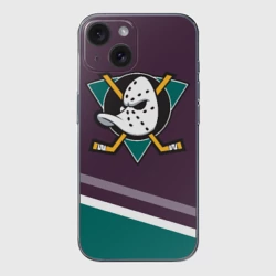 Чехол для iPhone 15 силиконовый с защитой камеры Anaheim Ducks Selanne