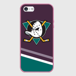 Чехол для iPhone 5/5S матовый Anaheim Ducks Selanne