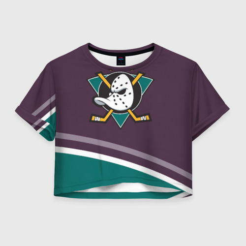 Женская футболка Crop-top 3D Anaheim Ducks Selanne, цвет 3D печать