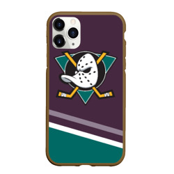 Чехол для iPhone 11 Pro Max матовый Anaheim Ducks Selanne