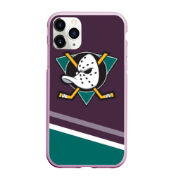 Чехол для iPhone 11 Pro Max матовый Anaheim Ducks Selanne