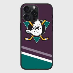 Чехол силиконовый для Apple iPhone 15 Pro Мax матовый Anaheim Ducks Selanne