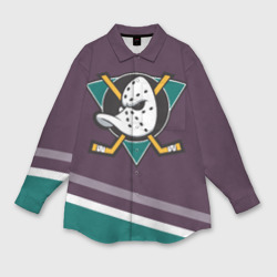 Женская рубашка oversize 3D Anaheim Ducks Selanne