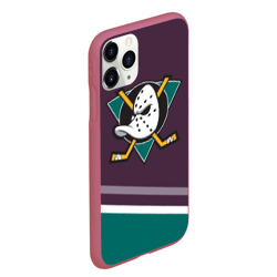 Чехол для iPhone 11 Pro Max матовый Anaheim Ducks Selanne - фото 2