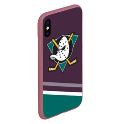 Чехол для iPhone XS Max матовый Anaheim Ducks Selanne - фото 2