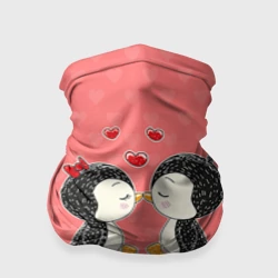 Бандана-труба 3D Влюбленные пингвины