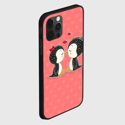 Чехол для iPhone 12 Pro Max Влюбленные пингвины - фото 2