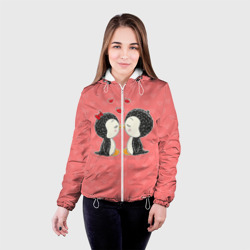 Женская куртка 3D Влюбленные пингвины - фото 2