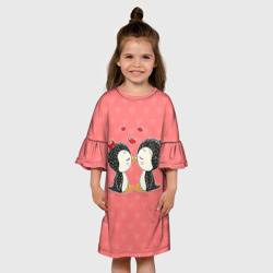 Детское платье 3D Влюбленные пингвины - фото 2