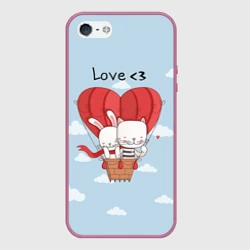 Чехол для iPhone 5/5S матовый Влюбленные на шаре