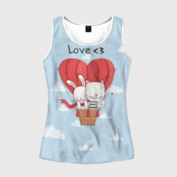 Женская майка 3D Влюбленные на шаре