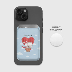 Картхолдер Magsafe магнитный Влюбленные на шаре - фото 2