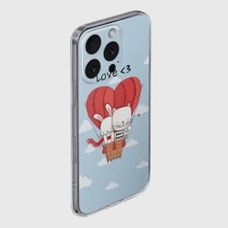 Чехол для iPhone 16 Pro Max силиконовый с защитой камеры Влюбленные на шаре - фото 2