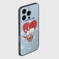 Чехол для iPhone 16 Pro силиконовый с защитой камеры Влюбленные на шаре - фото 2