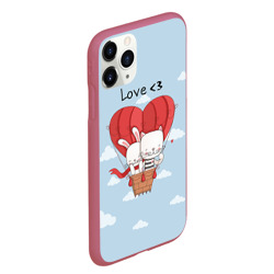 Чехол для iPhone 11 Pro Max матовый Влюбленные на шаре - фото 2