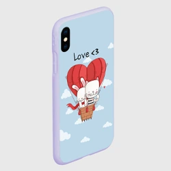 Чехол для iPhone XS Max матовый Влюбленные на шаре - фото 2