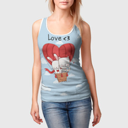 Женская майка 3D Влюбленные на шаре - фото 2