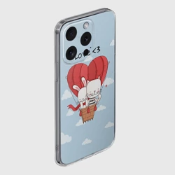 Чехол для iPhone 15 Pro силиконовый с защитой камеры Влюбленные на шаре - фото 2